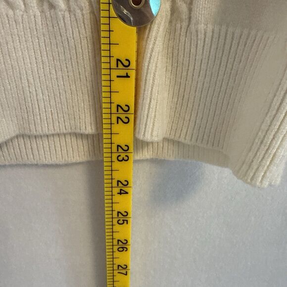 Cyrus Ivory Cable Knit Sleeveless Sweater Vest Large Classic Pullover Preppy - Picture 6 of 8